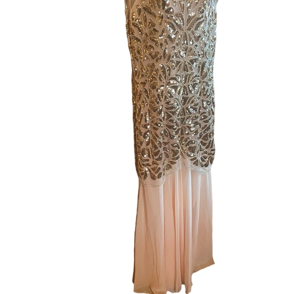 PrettyGuide Women’s Peach/Champagne/Full Length Gatsby Dress/XXL-NWT - Picture 4 of 8